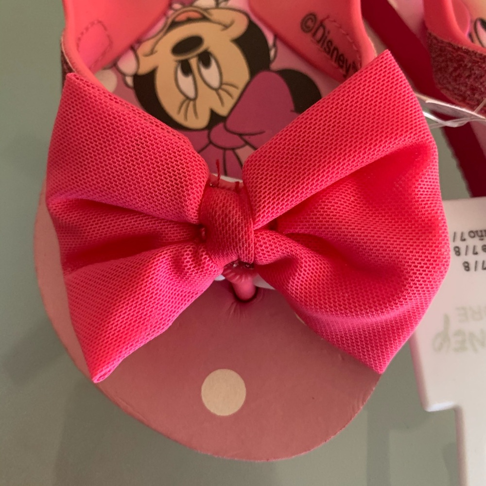 mini mouse kids girls disney shoes glitter sandals - Picture 4 of 9